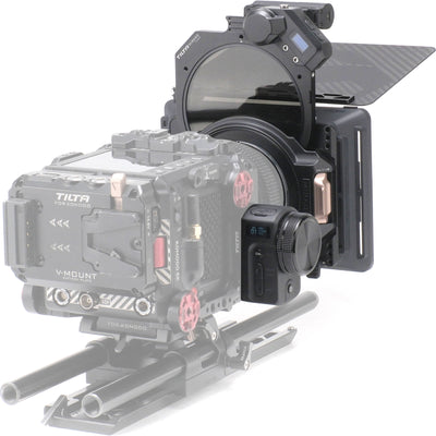 Tilta Mirage Motorised VND Kit with Matte Box, providing motorised variable ND control and adjustable flags for video production.
