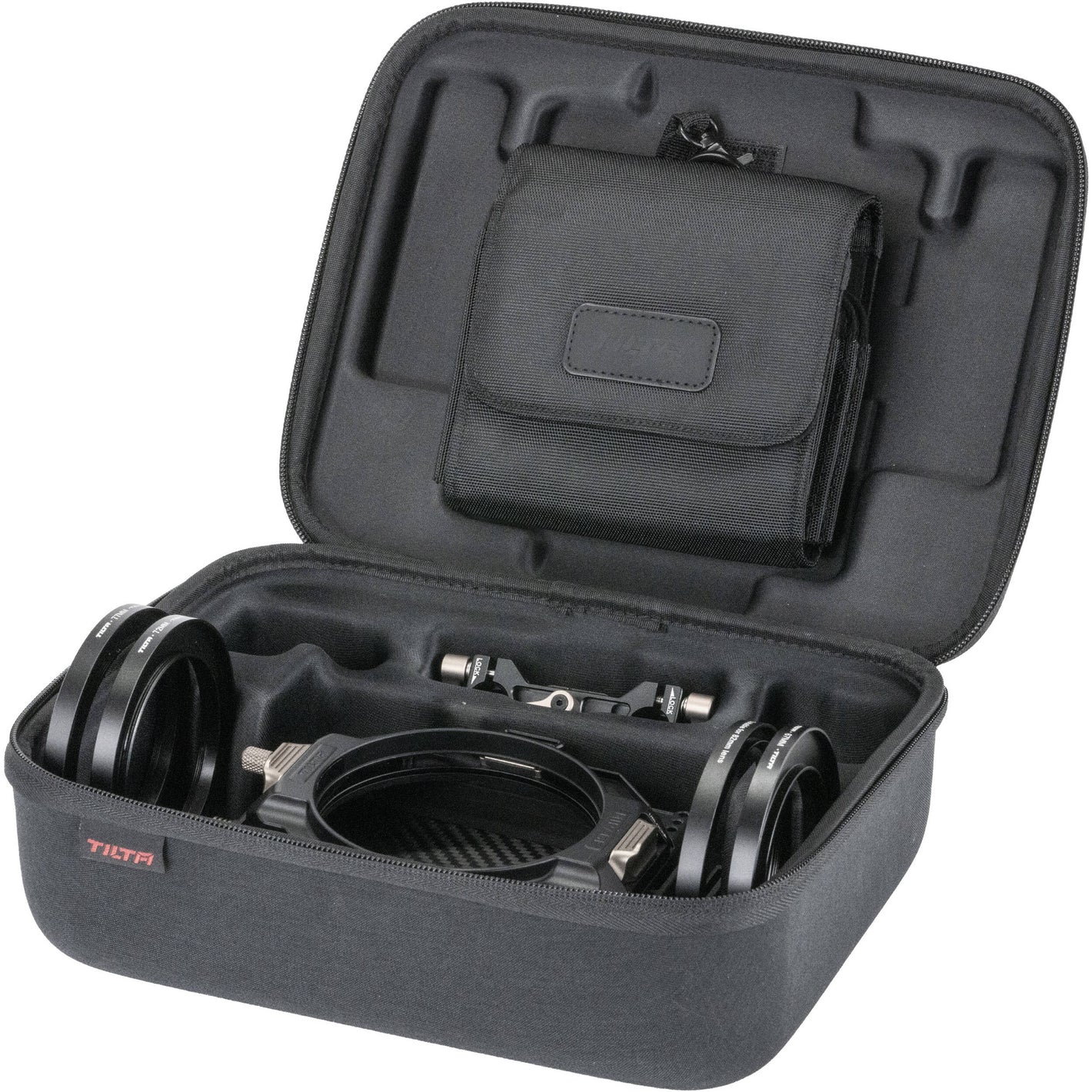 Tilta Mirage VND Kit with Matte Box, including variable ND filters and adjustable flags for professional video production.