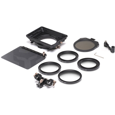 Tilta Mirage VND Kit with Matte Box, including variable ND filters and adjustable flags for professional video production.