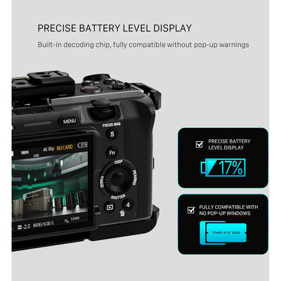 Tilta NP-FZ100 USB-C Battery – rechargeable lithium-ion battery with USB-C input, compatible with Sony cameras using the NP-FZ100 format, ideal for flexible charging on the go.