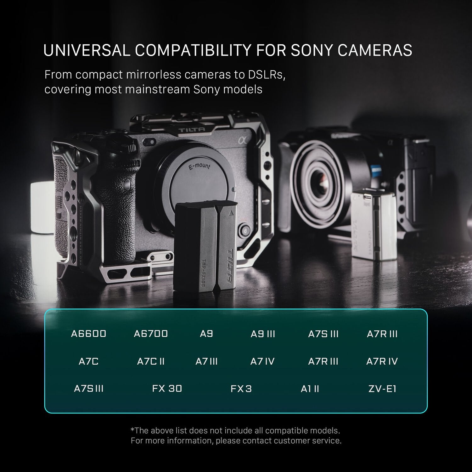Tilta NP-FZ100 USB-C Battery – rechargeable lithium-ion battery with USB-C input, compatible with Sony cameras using the NP-FZ100 format, ideal for flexible charging on the go.
