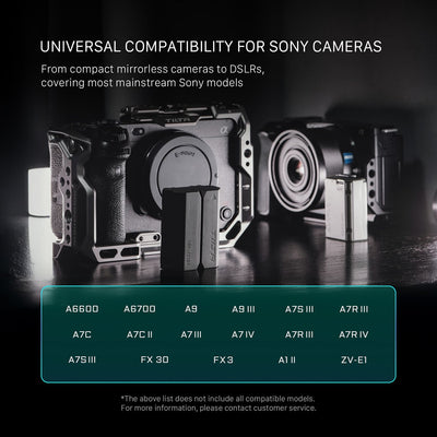 Tilta NP-FZ100 USB-C Battery – rechargeable lithium-ion battery with USB-C input, compatible with Sony cameras using the NP-FZ100 format, ideal for flexible charging on the go.