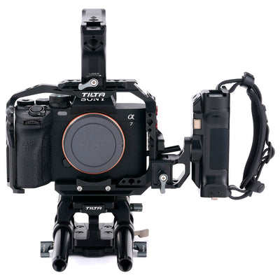 A camera cage kit that perfectly fits your Sony a7 IV mirrorless camera and allows you to protect, transport, power and add accessories effortlessly.