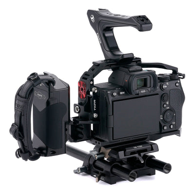 A camera cage kit that perfectly fits your Sony a7 IV mirrorless camera and allows you to protect, transport, power and add accessories effortlessly.