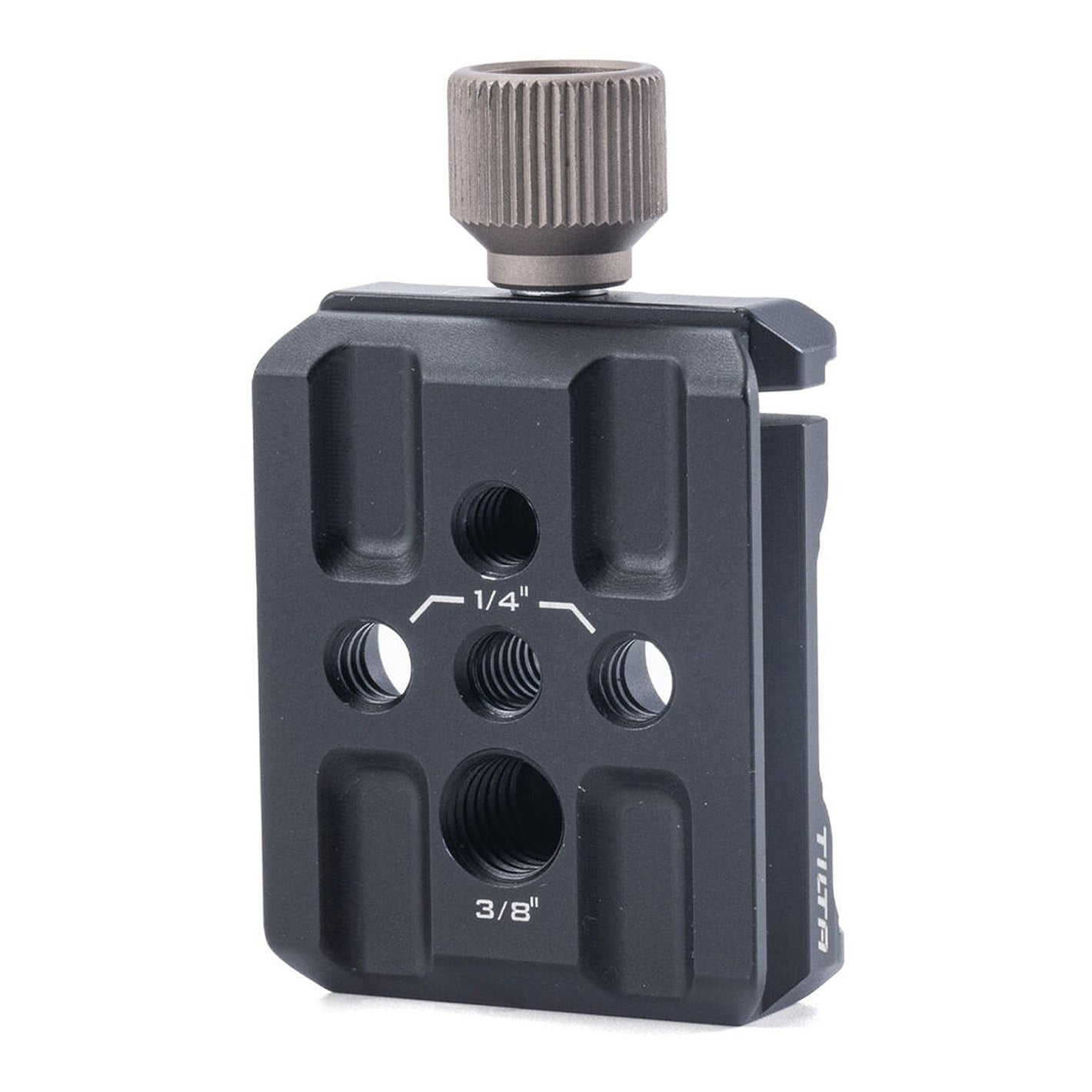 Tilta Universal Arca Quick‑Release Baseplate in black with dovetail plate and Arca‑Swiss compatible clamp.