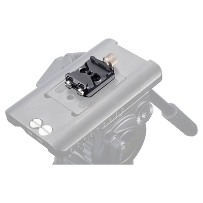 Tilta Universal Arca Quick‑Release Baseplate in black with dovetail plate and Arca‑Swiss compatible clamp.