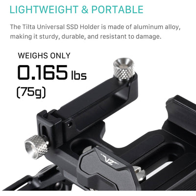 Universal SSD Drive Holder V2 for Tilta camera cages with cable clamp