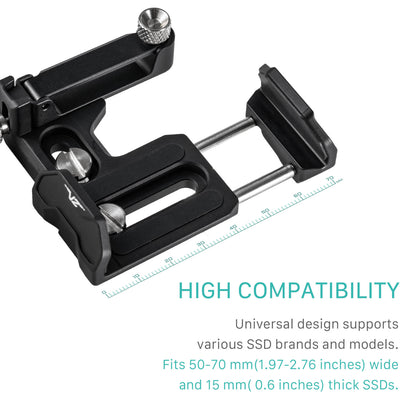 Universal SSD Drive Holder V2 for Tilta camera cages with cable clamp