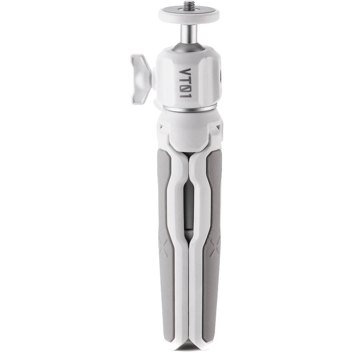 Tilta VT01 Extendable Vlog Tripod in White featuring adjustable legs, ball head, and cold shoe mount for smartphones and compact cameras.