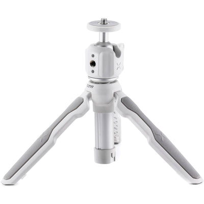 Tilta VT01 Extendable Vlog Tripod in White featuring adjustable legs, ball head, and cold shoe mount for smartphones and compact cameras.