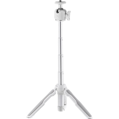 Tilta VT01 Extendable Vlog Tripod in White featuring adjustable legs, ball head, and cold shoe mount for smartphones and compact cameras.