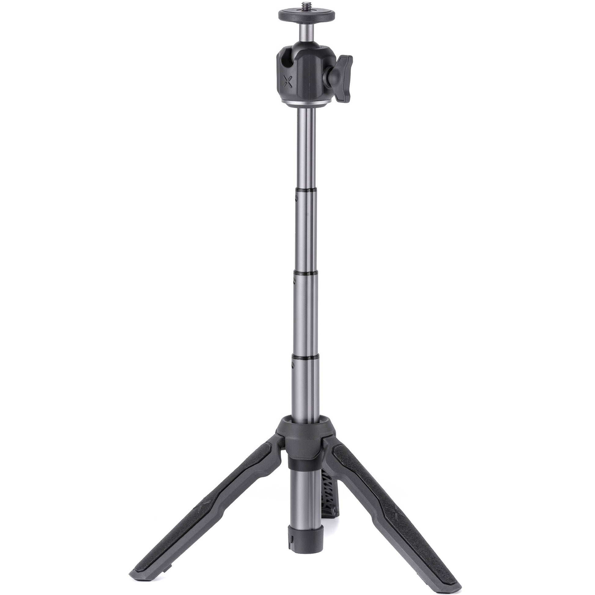 Tilta VT01 Extendable Vlog Tripod in Grey with adjustable legs, ball head, and cold shoe mount, ideal for smartphones and compact cameras.