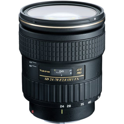 Tokina AT-X 24–70mm f/2.8 Pro FX standard zoom lens for Canon EF, ideal for portraits, events, and landscapes.