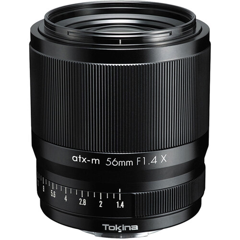Tokina atx-m 56mm f/1.4 prime lens for Fujifilm X, ideal for portraits, low-light, and creative photography.