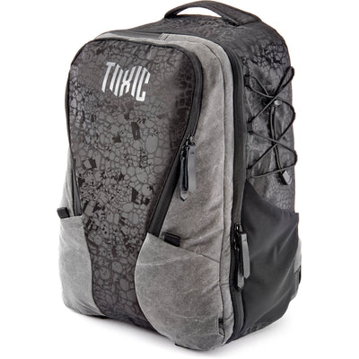 Valkyrie camera backpack with adjustable dividers, tripod holder, water-resistant fabric, and padded interior for photography gear
