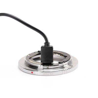 Viltrox E-Z AF adaptor connecting Sony E lens to Nikon Z camera