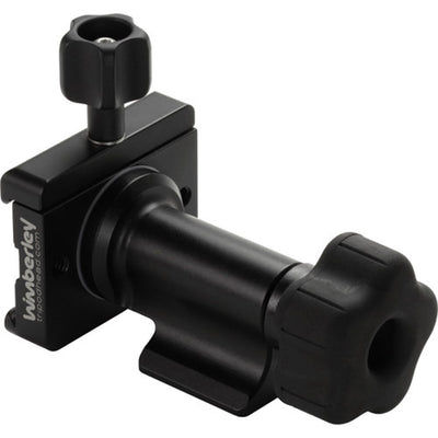 Wimberley MH‑100 mono‑gimbal head in black with swiveling base and support arm for long telephoto lenses.