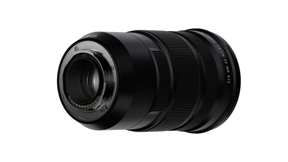 FUJIFILM XF 18-120mm f/4 LM PZ WR Lens with power zoom, constant aperture, and weather-sealed design for stills and video.