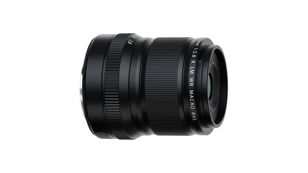 FUJIFILM XF 30mm f/2.8 R LM WR Macro Lens offering 1:1 magnification, fast autofocus, and weather-sealed construction.