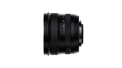 FUJIFILM XF 8mm f/3.5 R WR ultra-wide prime lens with weather sealing, compact design, and sharp edge-to-edge image quality.