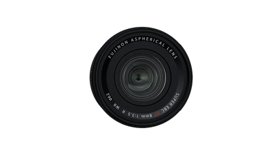 FUJIFILM XF 8mm f/3.5 R WR ultra-wide prime lens with weather sealing, compact design, and sharp edge-to-edge image quality.
