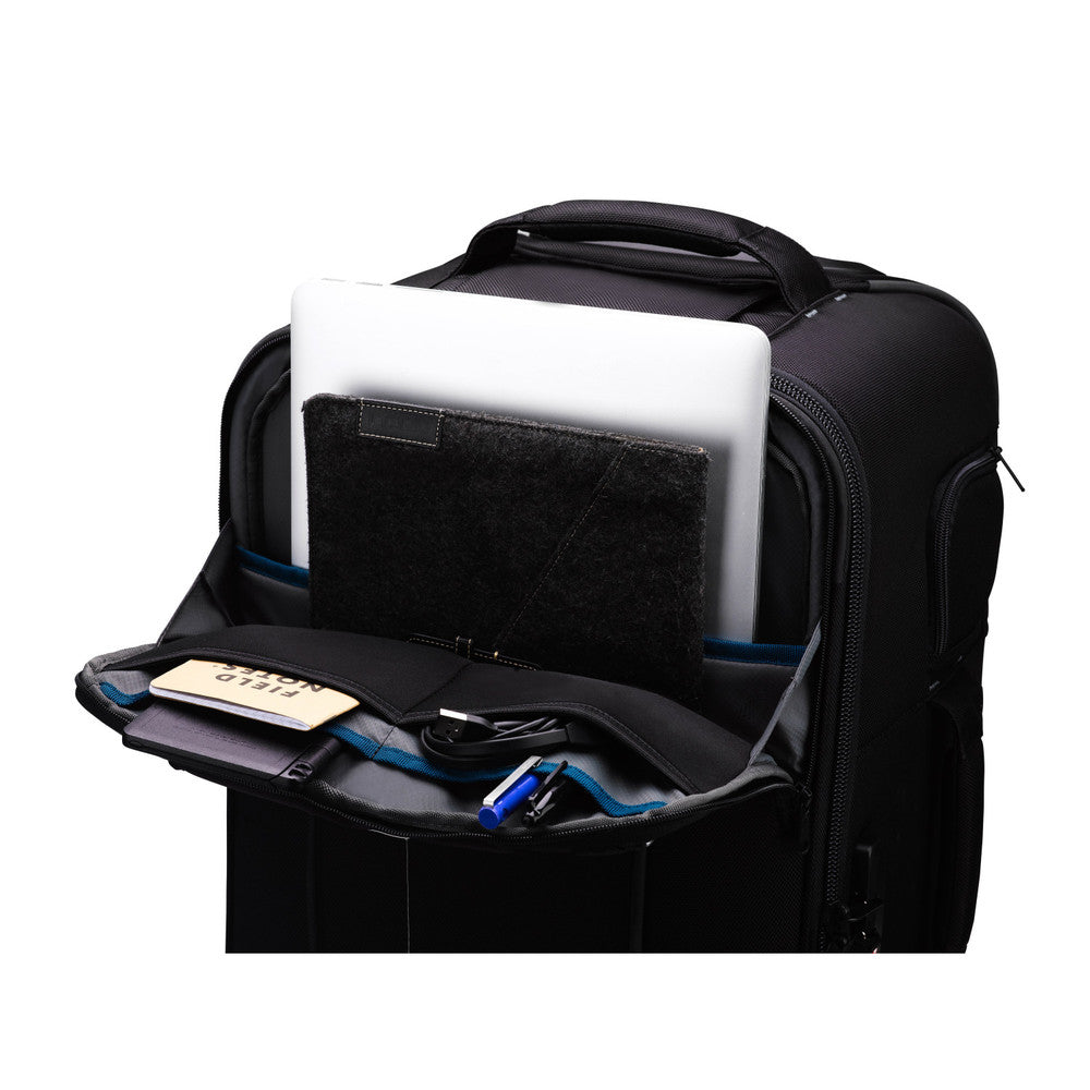Tenba Roadie Roller 24 (Black) — professional rolling camera case with customizable dividers, wheels, and weatherproof materials for travel protection