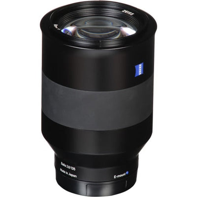 Zeiss Batis 135mm f/2.8 lens for Sony E. Telephoto prime with f/2.8, sharp Zeiss optics, compact design, ideal for portraits, wildlife, and sports.