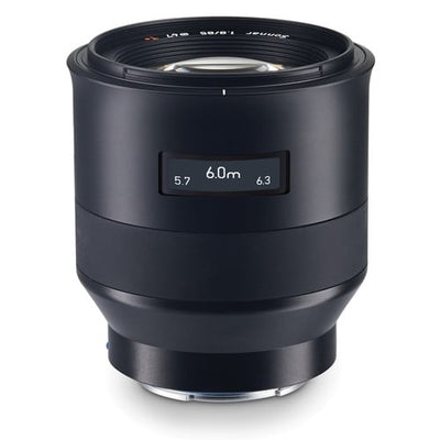 Zeiss Batis 85mm f/1.8 Lens for Sony E-mount, compact telephoto prime with image stabilisation.