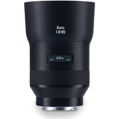 Zeiss Batis 85mm f/1.8 Lens for Sony E-mount, compact telephoto prime with image stabilisation.