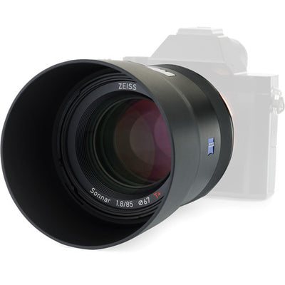 Zeiss Batis 85mm f/1.8 Lens for Sony E-mount, compact telephoto prime with image stabilisation.