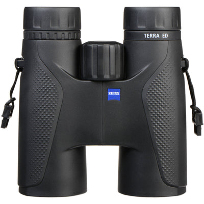 Zeiss Terra ED binoculars on rocky terrain showcasing durable, trail-ready build.
