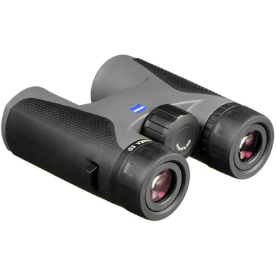 Grey Zeiss Terra ED 8x32 binoculars with ED glass, wide view, waterproof and fog-proof design.