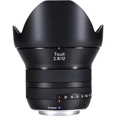 Zeiss Touit 12mm f/2.8 for Fujifilm X. Ultra-wide APS-C prime with f/2.8 aperture, sharp detail, natural colours, and lightweight portability.