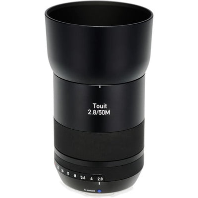 Zeiss Touit 50mm f/2.8 for Fujifilm X. Compact APS-C macro lens with 1:1 magnification, sharp optics, vibrant colours, and smooth bokeh.