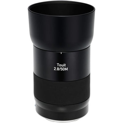 Zeiss Touit 50mm f/2.8 for Sony E. APS-C macro lens with 1:1 magnification, sharp optics, natural colours, and smooth bokeh.
