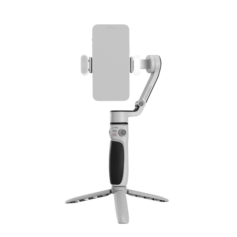 Zhiyun Cinepeer CQ5 compact gimbal stabiliser with extension rod and smartphone support up to 280 g.