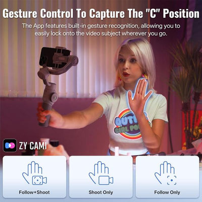 Cinepeer Smooth 5E smartphone gimbal with fill light