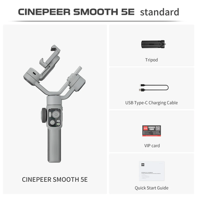 Cinepeer Smooth 5E smartphone gimbal with fill light