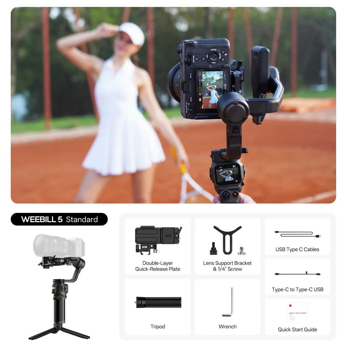Zhiyun Weebill 5 gimbal stabiliser for full-frame cameras