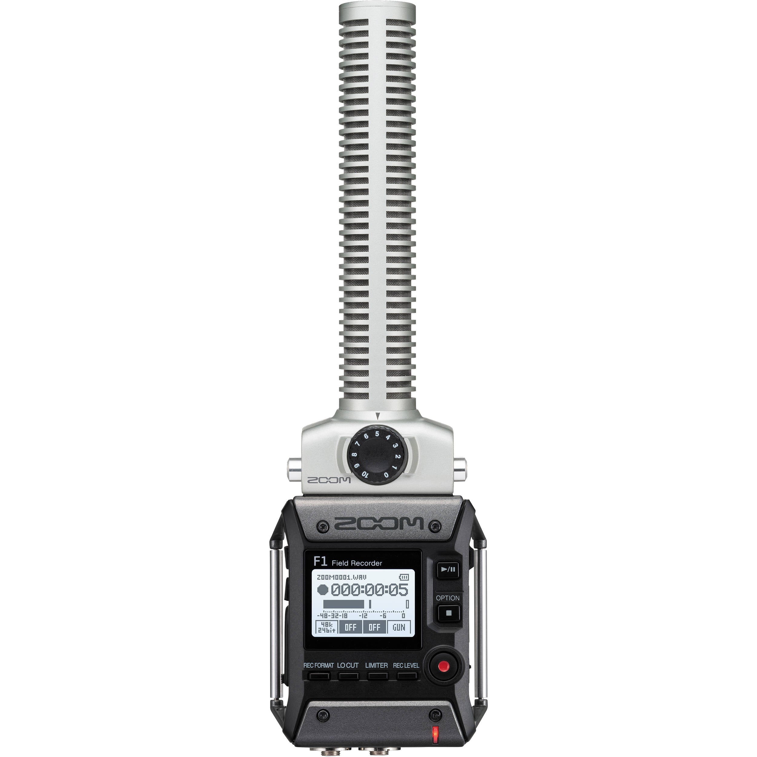 Zoom F1 Field Recorder with Shotgun Microphone. Compact audio recorder for filmmakers