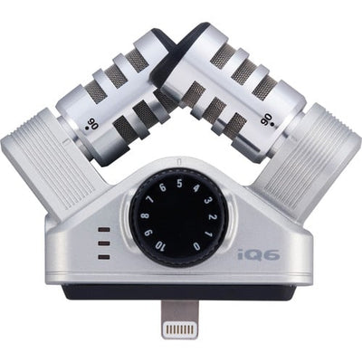 Zoom iQ6 Stereo X/Y Microphone for iOS with Lightning connector.