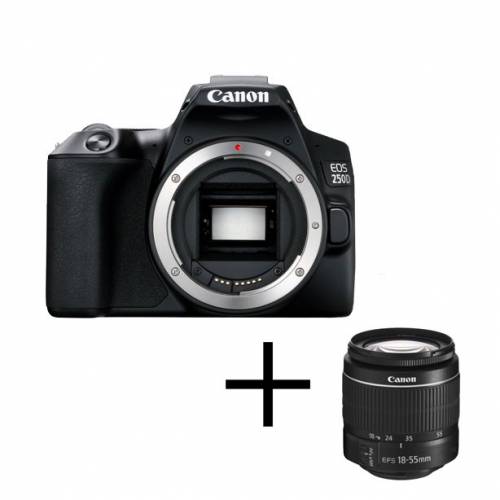 canon eos 250d dslr camera 18 55mm lens sd card bag