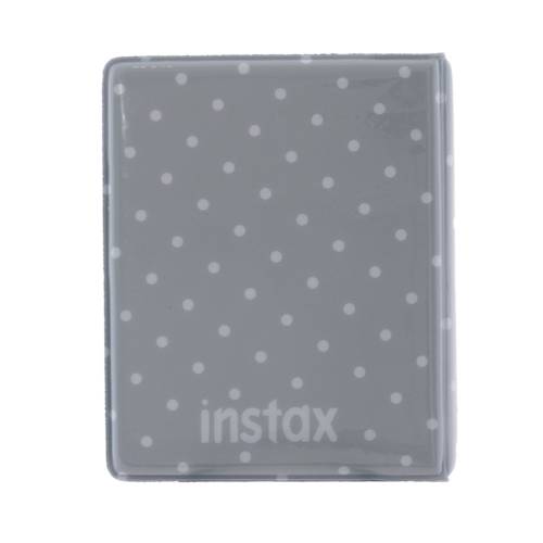 Instax Mini Vinyl Album - Dots Grey (32 Photos)
