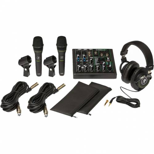 Mackie Performer Bundle (6-Channel Mixer, Two Dynamic Vocal Microphones + Headphones)
