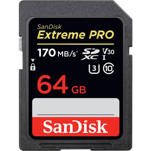 SanDisk Extreme Pro 64GB UHS-1 SDXC Memory Card (170MB/s)