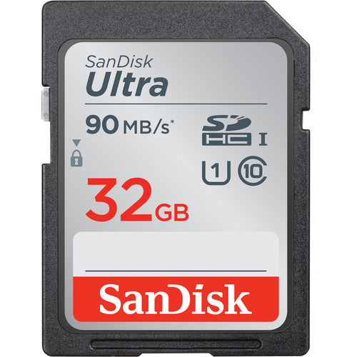 SanDisk Ultra 32GB SDHC UHS-I Memory Card (90MB/s)