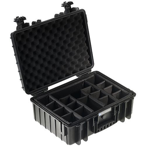B&W Case Type 5000 with Padded Dividers (Black)