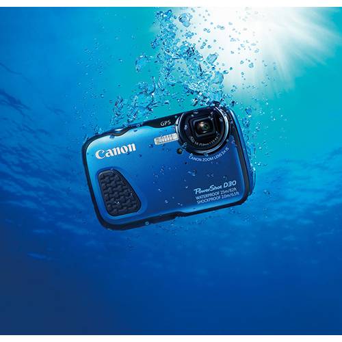 canon powershot d30 waterproof compact camera blue
