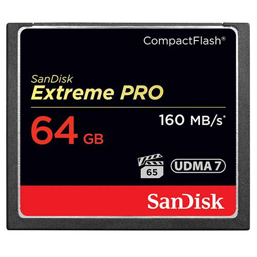 SanDisk 1067x 64GB Extreme Pro CF Memory Card (160MB/s)