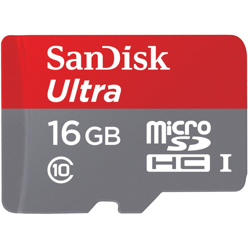SanDisk Ultra 16GB UHS-1 microSD Memory Card (80MB/s)